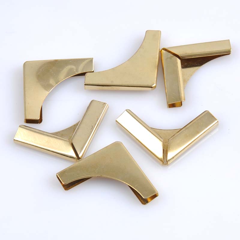Description Picture 3 of item10Pcs Golden and Silver Metal Book Corner Trilateral Albums Menus Folders Box Corner Protectors For Decor 28x28x3mm CP1498