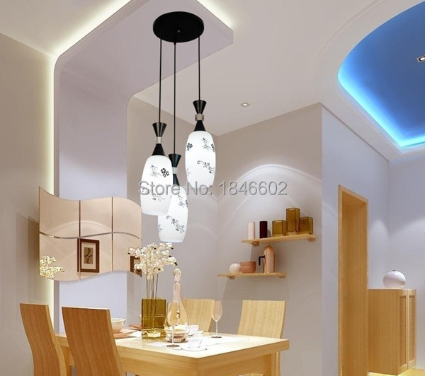 3 heads e27 pendant lights,dining room decoration,3 lamps hanging ...