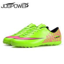 Leoci Unisex Children Men Women TF Turf Football Boots Sport Soccer Shoes Anti-Slip Soccer Boots Botas De Futbol