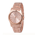 Fashion Unisex Stainless Steel Quartz Watch Attractive Women Lady Girls Wristwatches Rose Gold Luxury Dress Watch