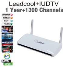 Android Tv Box Leadcool Android 4.4 Wifi 1G/8G include one year iudtv 1300 channels europe italy indian portugal iptv account