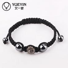 B020Shamballa jewelry Wholesale free shipping mens bracelets 2015 black mens bracelets luxury leather bracelets for women