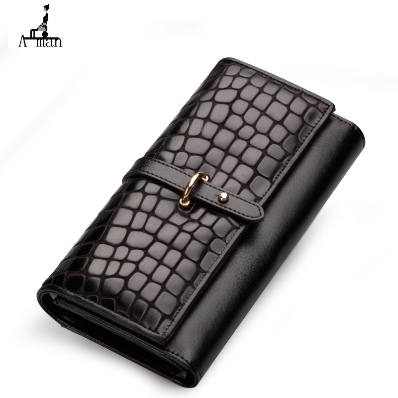 Aman 2014 wallet long design women's leather fashion wallet female