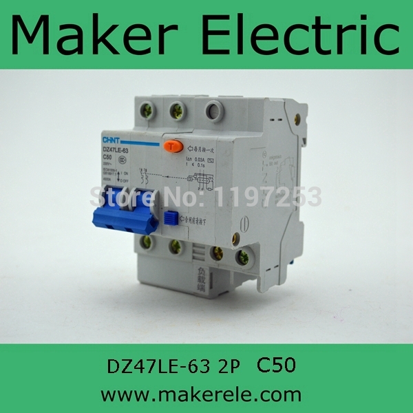 dz47 circuit breaker DZ47LE-63 2P C50
