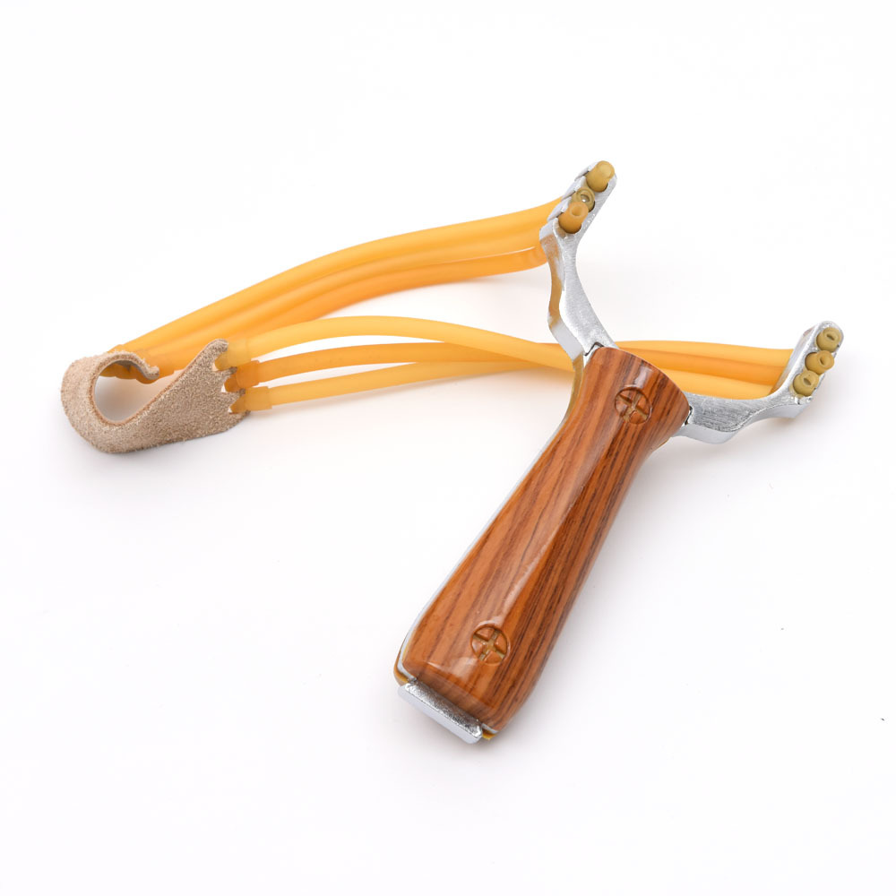 Aluminium Alloy Outdoor Hunting Slingshot Powerful Slingshot Bow Hunting Catapult with Rubber Band