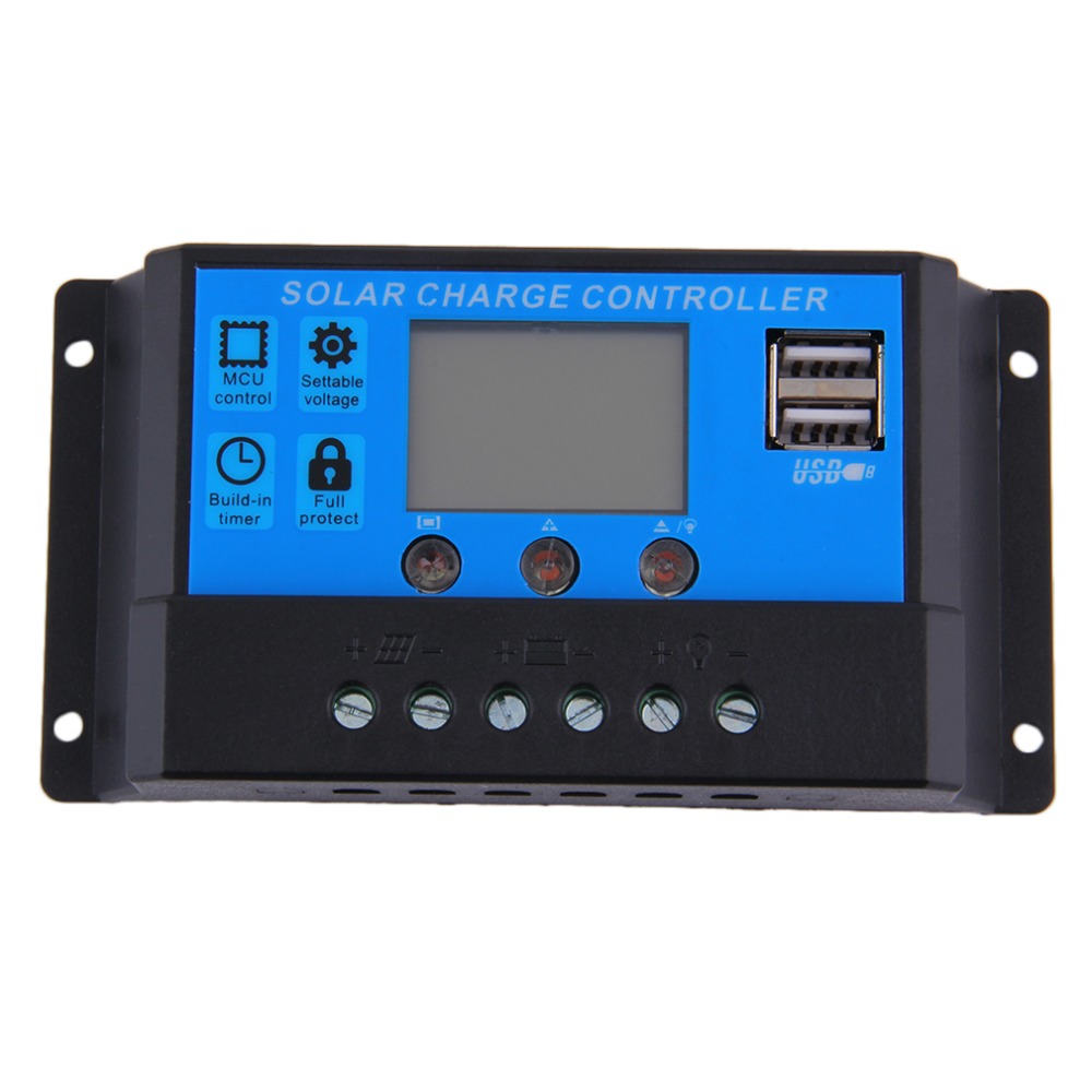 Solar Controllers New Hot 20A 12/24V Auto Switch Solar Charge Controller LED Display 2 USB Ports free shipping Solar Controllers New Hot 20A 12/24V Auto Switch Solar Charge Controller LED Display 2 USB Ports free shipping