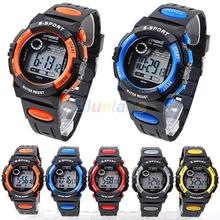 Fashion Men Women Unisex Sports Digital LED Quartz Alarm Day Date Rubber Wrist Watch 5 Colors