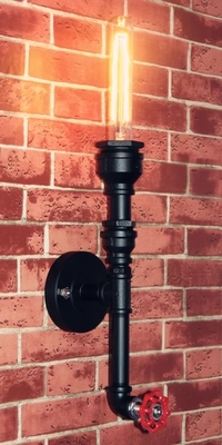 Фотография Loft Style Iron Hook Edison Wall Sconce Creative Water Pipe Lamp Industrial Vintage Wall Light Fixtures Home Lighting Lampara
