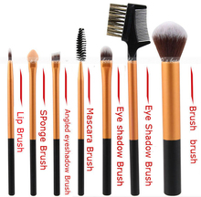 7 Pieces Makeup Brush Eye Shadow Eyeliner Lip Blending Blush Cosmetic Set Case Kits Pinceis Maquiagem