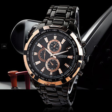 Relogio Masculino Fashion Black Gold Curren Watches Men Luxury Brand Men Full Steel Military Quartz Watch Male Business Clock