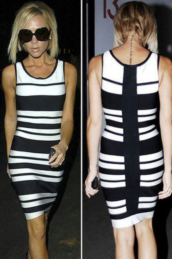 Black-White-Stripes-Sleeveless-Print-Dress-LC22122