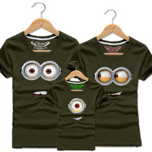 Boys Cotton Minions T Shirt Men Women Family Look Girl And Mother Matching Clothes Kids Despicalbe Me Tee Shirts T-shirts Tops