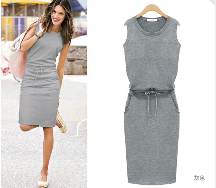2015 new summer style midi dresses casual o neck 2015 new summer style midi dresses casual o neck