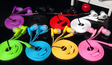 Flat Cable Earphone 3.5mm Headphone headset For Samsung iPhone 5 6 6s Stereo Bass MP3 MP4 B brand fone de ouvido gift