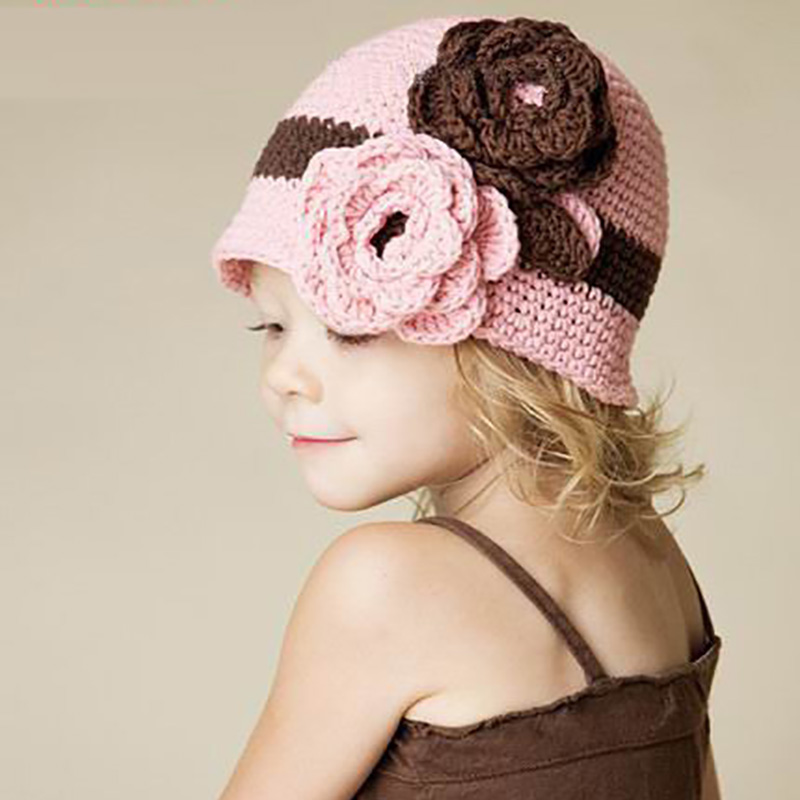 European And American Style Flower Baby Hat Kids Baby ...