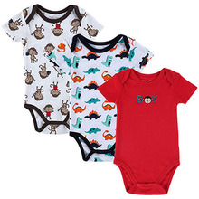 3 Pieces lot Carter Baby Romper Set Ropa Blue Car Designed Short Sleeved Bebe Jumpsuits Infant