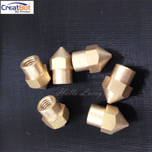 5 pcs lot CreatBot 3D Printer Accessories Parts 0 4mm Brass Nozzle Extruder DIY extruder