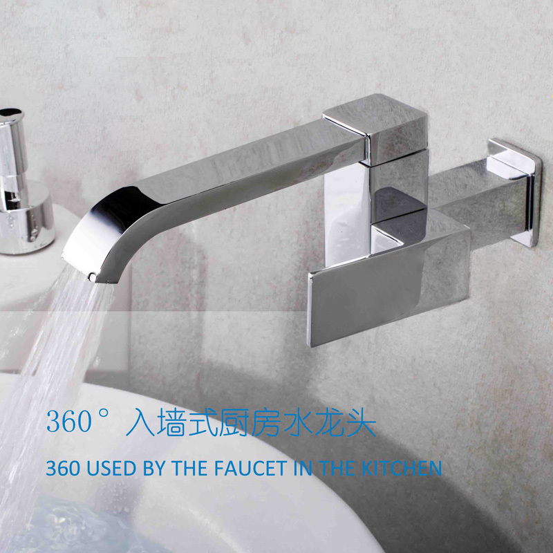 Chrome Bathroom Tap Bathroom Wall Mount Faucet Single Hole Bathroom ...