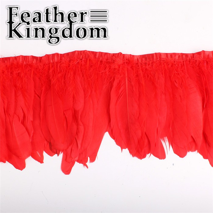 red goose feather trim