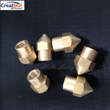 ( 5 pcs/ lot) 0.4mm Long Brass Nozzle /Extruder DIY CreatBot 3D Printer Accessories/Parts Large extruder head Filament ABS PLA