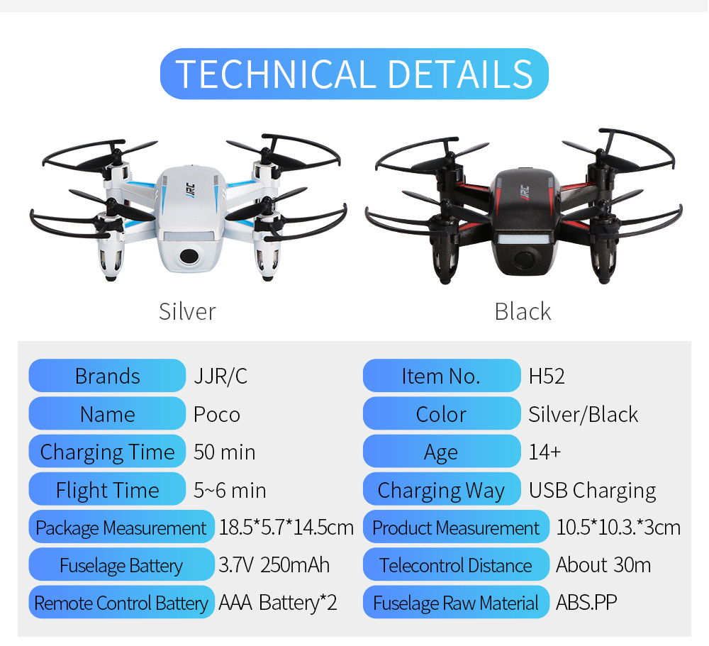 mini jjrc h52 mini drone 6 axis 2.