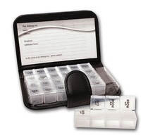  7 Day Pill Organizer Dispenser Box In Wallet Weekly Medicine Travel Case 