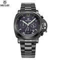 MEGIR Chronograph Multifunction Military Men Shows Leather Luxury Watches Waterproof Quartz Watches Relogio Masculino