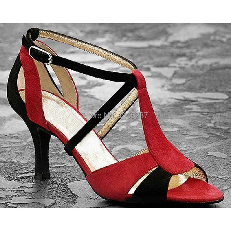 red salsa shoes