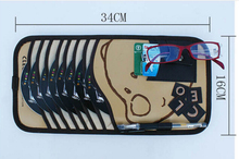 Bear CD clip Car with sun shade cover Multi functional cartoon CD package Vehicle storage bag