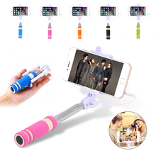 Mini Wired Extendable Foldable Stainless Selfie Stick Monopod Self-pole For iPhone Sony HTC LG Samsung Nokia Android Smartphone