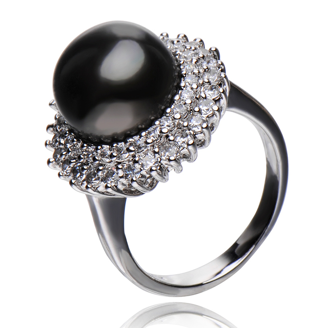 feige classic style 12 13mm black freshwater pearl rings feige classic style 12 13mm black freshwater pearl rings