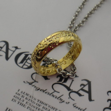 The Lord fashion golden chain pendant necklace jewelry accessories dual purpose for men male female women dress lettering collar