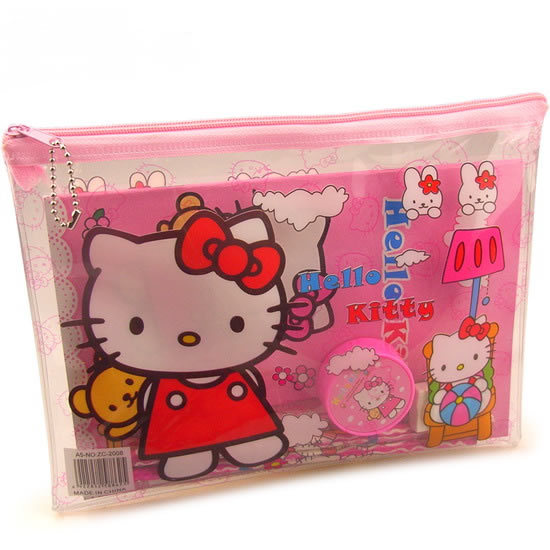 Free shipping 10 sets/lot Wholesale Stationery Kit Hello Kitty School
