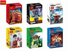 Decool 6 unids Building Blocks Super Heroes MiniFigures DAREDEVIL ELECTRO FLASTIC hombre BANE ladrillos cifras Compatible con Lego