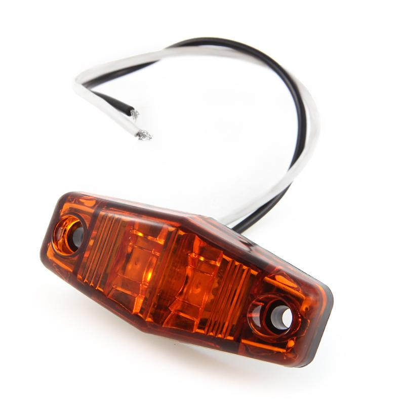 CARCHET 8X Amber 2 LED Side Marker Indicator Lights Truck RV Trailer Camping