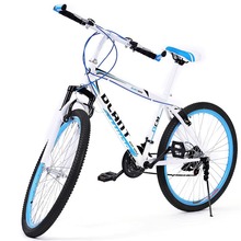 Hot New Mountain Bike Double V Brake Bicycle White+Blue Frame Bike Outdoor Leisure Sports Bike Cycling