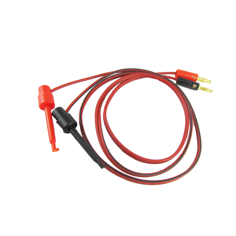 1 Pair Small Test Hook Clip to Banana Plug for Multimeter Test Lead Cable