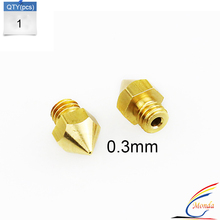 Good Quality 1PCS Reprap Prusa i3 3D Printer ualit 0.3mm Extruder Print Head for MK8 Extruder 1.75mm ABS PLA Printer