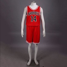 Japanese Anime SLAM DUNK Hisashi Mitsui Cosplay Shohoku High School Basketball Team NO.14 Sports Uniform Basketball Jersey