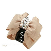 Professional for hair 2015 Brand New Hair Accessories Fashion Lovely Pearl Bow Bowknot Hair claw Hair