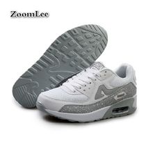 2016 Fashion Men And Women Casual Shoes Flat Gym Trainer Mesh Breathable Air Cushion Leather Jogging Brand Shoes Plus Size 35-46