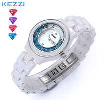 Women Dress Watches Fashion Relogio Ladies Quartz Watch Round Analog Flow Drill Reloj Mujer Ceramic watch Casual Promotion New