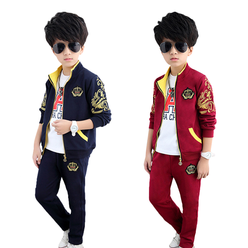 Boys Clothing Sets Cotton Kids Tracksuits Autumn Spring New Children Clothing Sets Long Sleeve Coats + Pants 2Pcs Baby Clothes