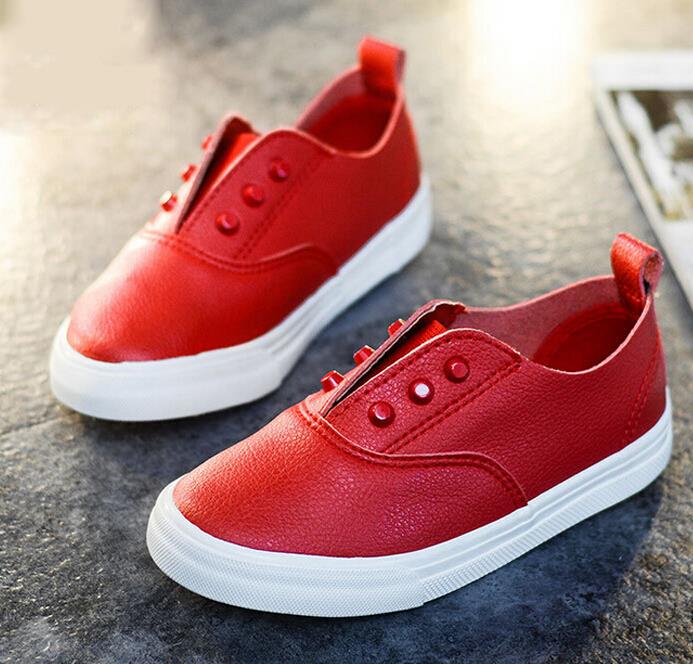 2016 spring children shoes girls boys shoes comfortable pu leather loafers kids shoes boys breathable casual sneakers girls