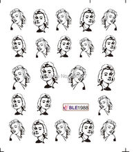 1PC BLE1988 Nail Art Water Decal Nail Water Transfer Sticker