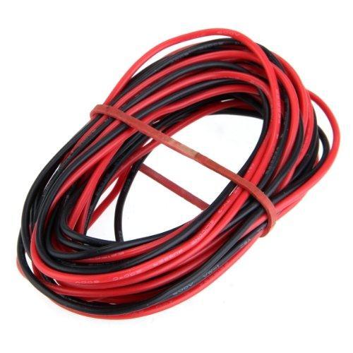 2x 3M 20 Gauge AWG Silicone Rubber Wire Cable Red Black Flexible IN STOCK FREE SHIPPING