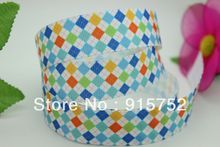 New 7 8 Free shipping font b tartan b font design printed grosgrain ribbon hairbow diy