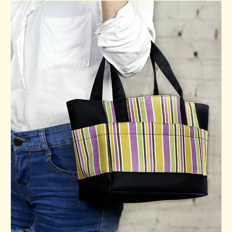 Fashion Stripe Thermal Preservation Bags Simple Convenient And Practical Mummy Handbag For 6 Color Chioce (10)