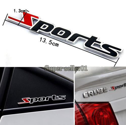 1Pcs On board Sports Version Car Metal Vehicle Sticker Rook Label Auto Supplies