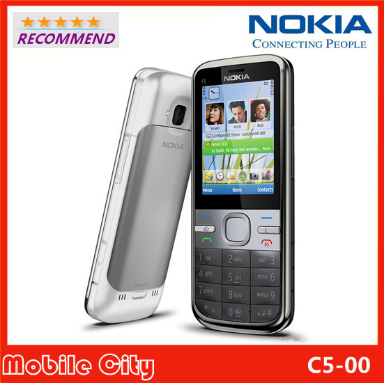 Original Refurbished Unlocked Phone Nokia C5 00 cell phones GSM 3G 3 15Mp Camera FM GPS